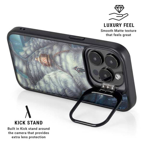 White Owl by Ed Beard Jr iPhone 15 Pro Kickstand Case